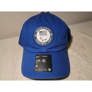 Nike United States Paralympic Team Adjustable Club Cap Hat Adult L/XL Blue NWT